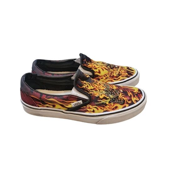 Vans Samurai Rising Slip-on Skater Shoe with Flames. Size 9.5. - Picture 7 of 15